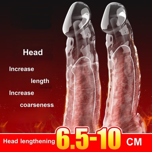 2in1 Flexible Latex spike Condoms Reusable Bump Enhance Extension Stimulate - Picture 2 of 6