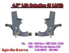 4.5" Lift Spindles FOR 88 - 00 Chevy GMC C2500 C3500, Suburban 2WD 8 LUG