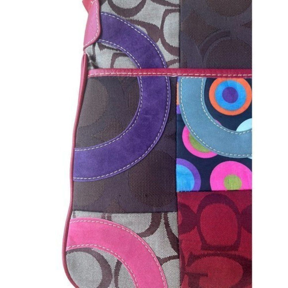 Patchwork Crossbody Bag Purse Multicolor Leather … - image 9