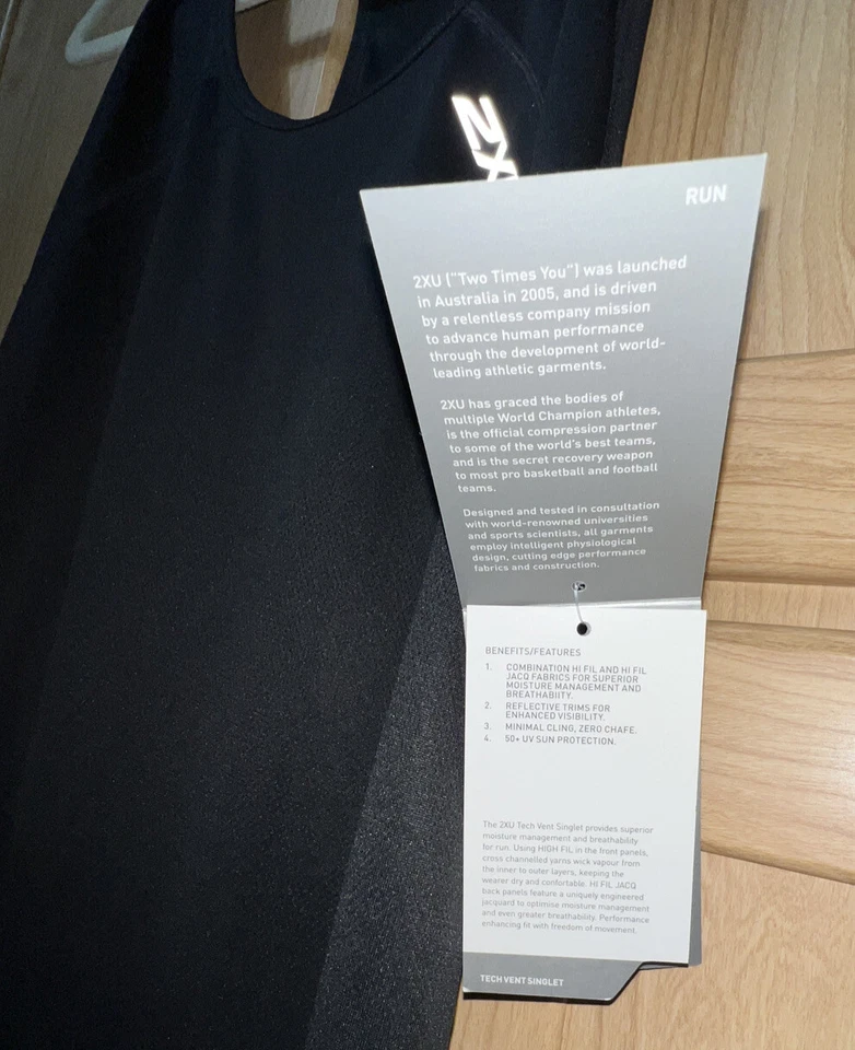 2XU Shirt Black Athletic Tank Top Jogger Women’s Size X Large New - Image 4 of 4