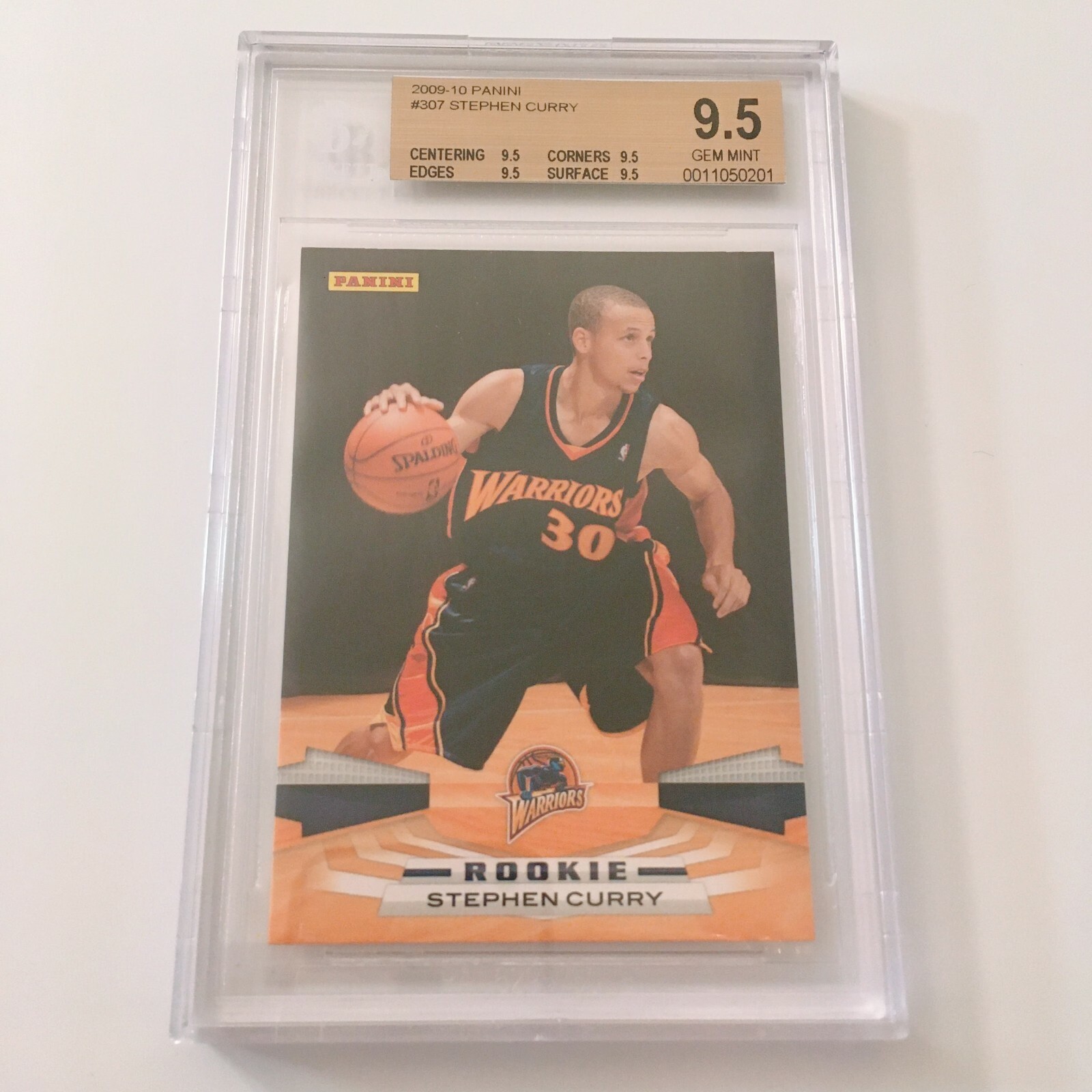 2009 Panini #307 Stephen Curry BGS 9.5 Gem Mint Warriors Rookie Card