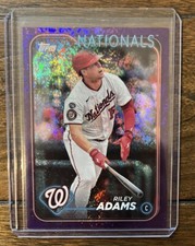 2024 Topps Series 2 Riley Adams Purple Foil Parallel #'d /799 #395 Nationals