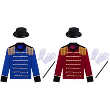 Circus Ringmaster Stand Collar Kids Boys Tassel Uniform Long Sleeve Costume Set