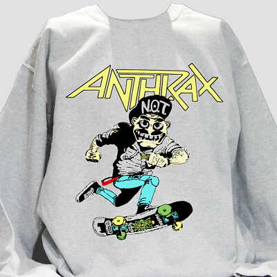 Anthrax Metal Rock Sweatshirt Pullover Unisex Grau S-3XL