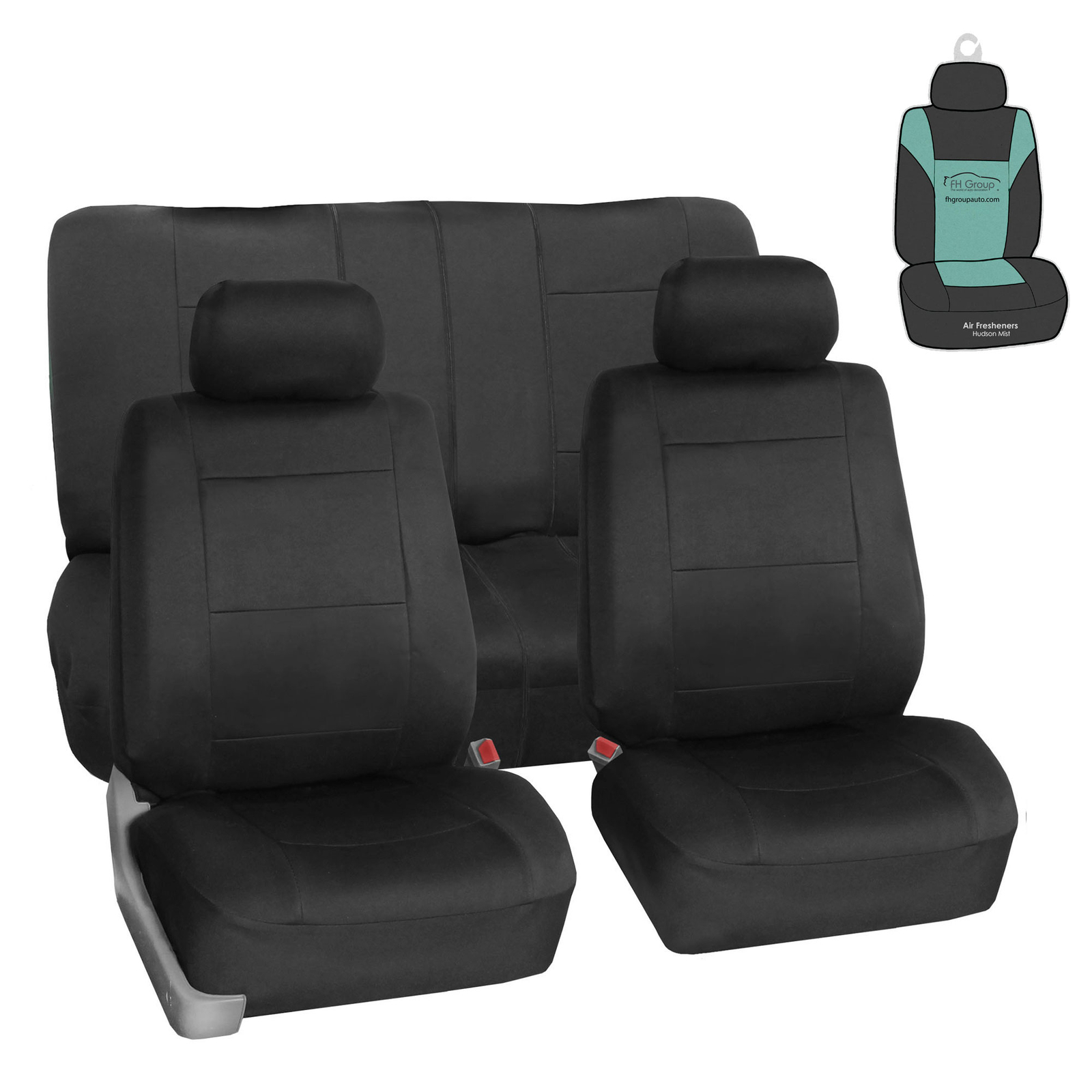 Full Neoprene Seat Cover Set for Auto Car SUV Truck Coupe Black with Bonus Gift