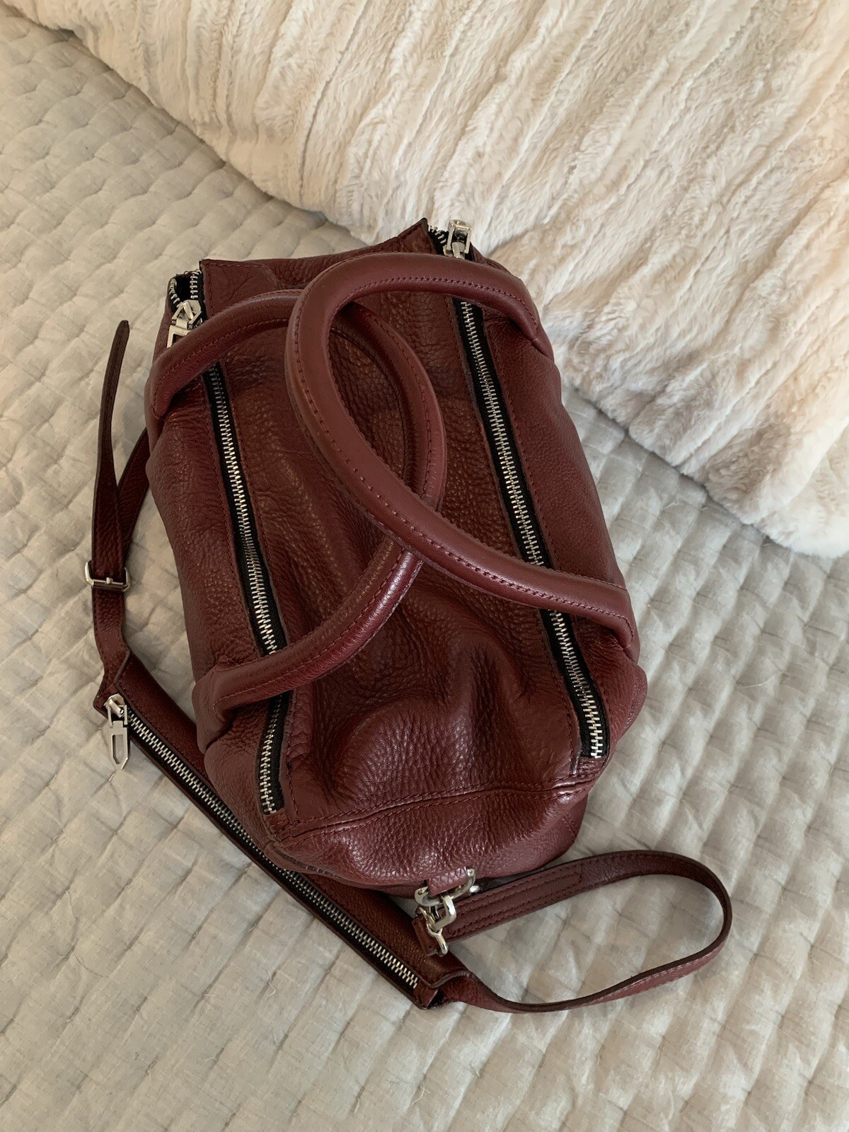 Zara basic Collection Leather Satchel With Crossb… - image 2