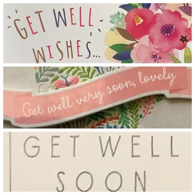 Get well soon Karte, verschiedene Designs schon ab 99p