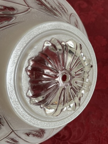 1950s Glass Ceiling Light Cover Shade Frosted & Thick Antique Vintage - Picture 6 of 11