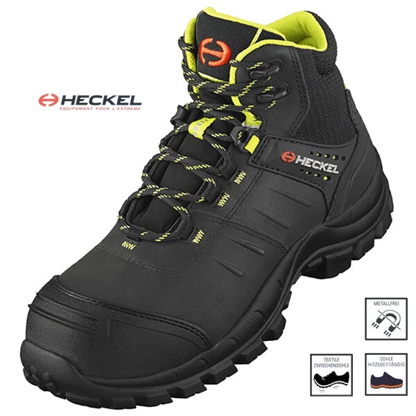 Heckel MACSOLE SPORT Unisex Black, White Composite Toe Capped Safety Shoes,  UK 9, EU 43