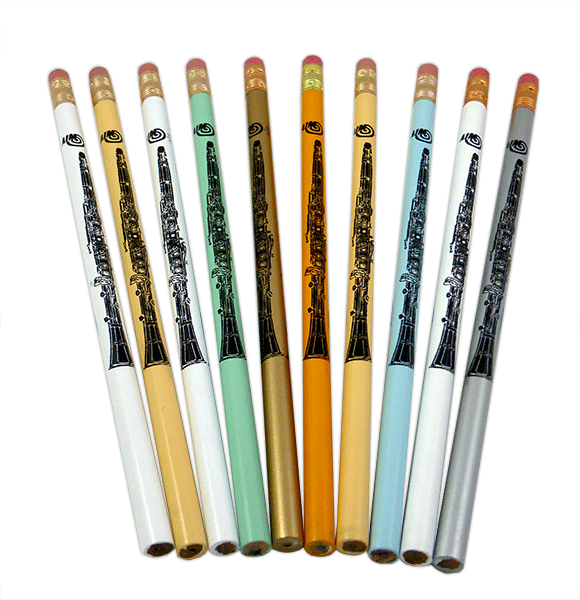 10 Clarinet Music Pencils – Gift for Musicians & Music Lovers-image