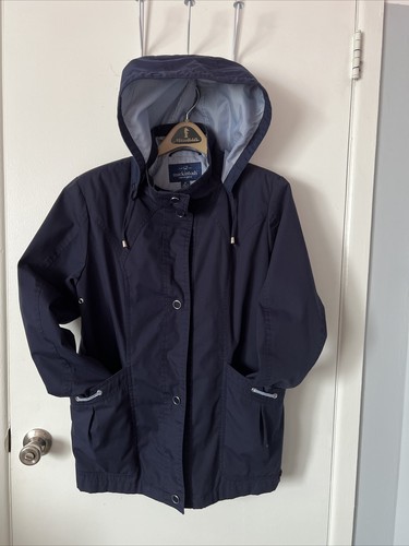 Mackintosh Women's Collared Button Up Long Sleeve Rain Coat Blue Size M - Picture 3 of 10