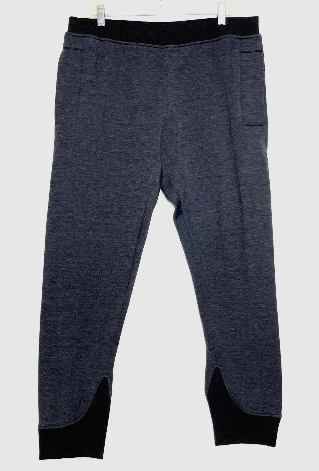 Marni Men’s Gray Wool Blend Sweatpants with Black Trim EU 54 US 38R Elastic Waistband-image