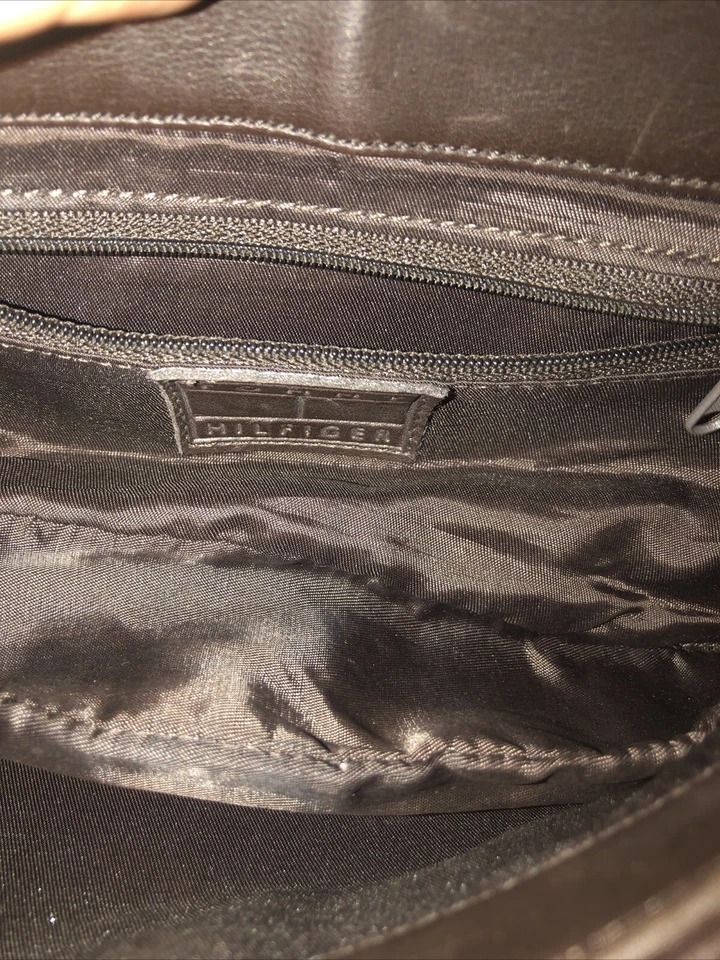 Tommy Hilfiger, Hananel And More Purse Lot Of 3 White Brown Black Handbags  - Image 4 of 4