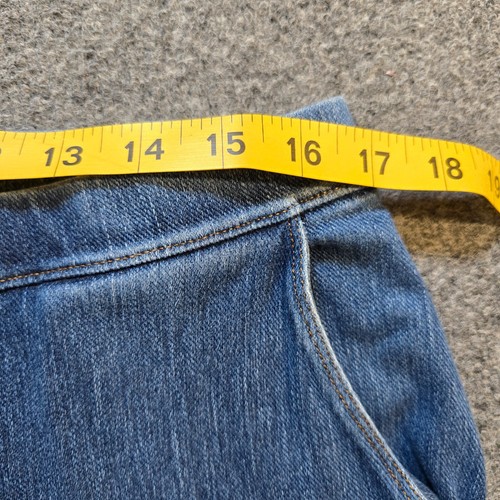 LL Bean Jeans Womens Size Large Blue Denim Pull On Perfect Knit High Rise Casual - Picture 6 of 11