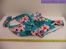 NWOT Lchastour Women's V-Neck Green Floral One Piece Swimsuit Size Large