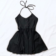 Forever 21 Black Halter Fit And Flare Dress Size Small