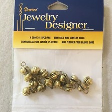 Darice 8mm Gold Mini Jewelry Bells - 0699-70 15 pcs/package - NEW