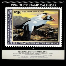 1994 DUCK STAMP CALENDAR - GREAT PICTURES & COLLECTIBLE, USE IT FOR 2022!
