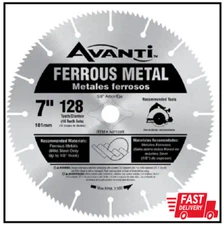 7 In. X 128-Tooth Metal Cutting Circular Saw Blade
