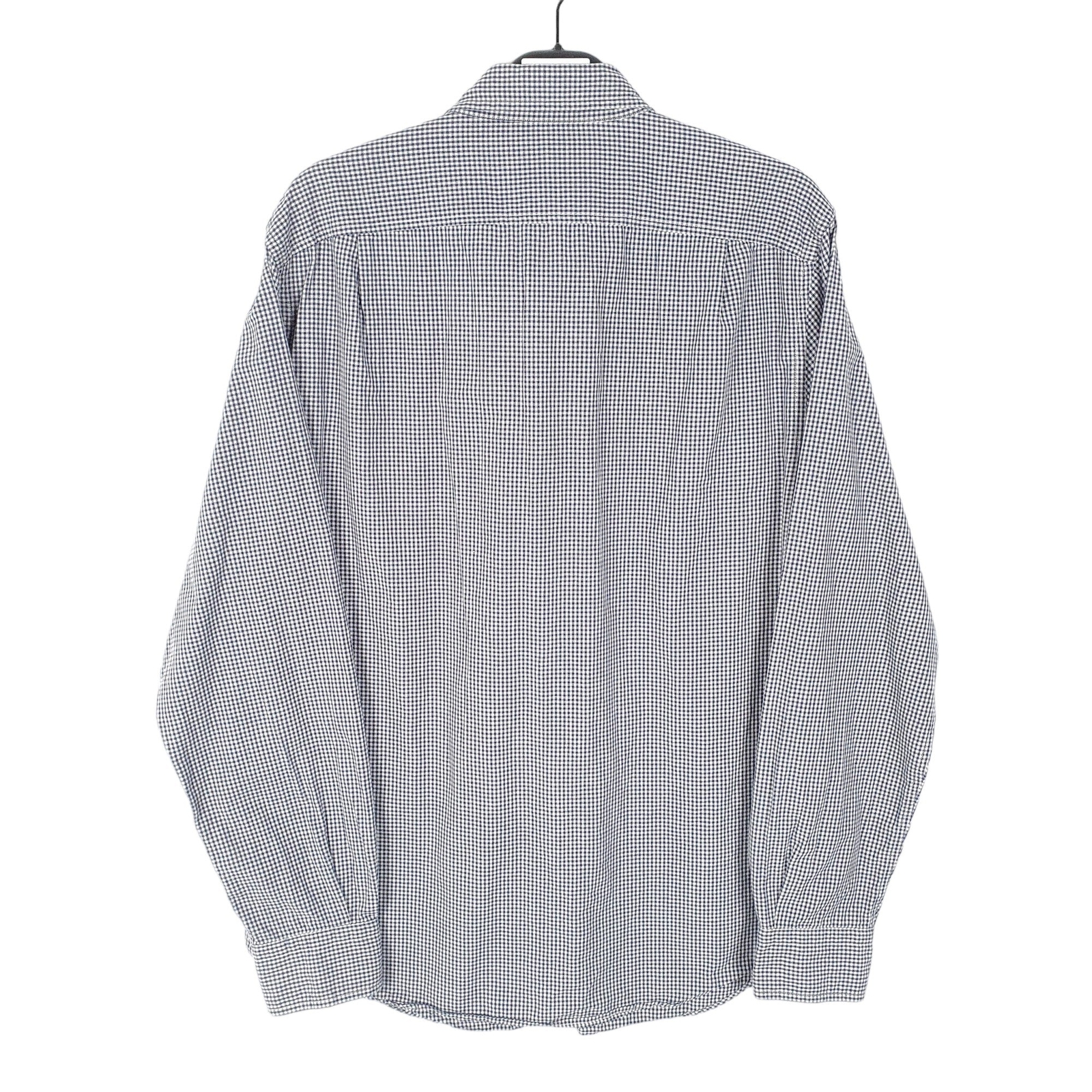 NAUTICA Navy Gingham Shirt Long Sleeve Casual Cotton Mens M image 3