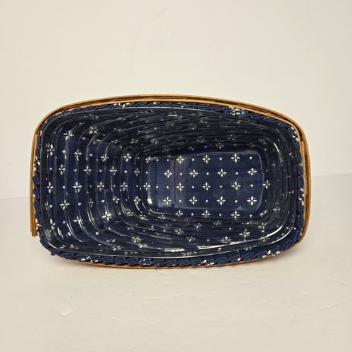 Longaberger 1997 Basket Signed Double Handle w Liner Multipurpose Sleigh Design - Picture 7 of 7