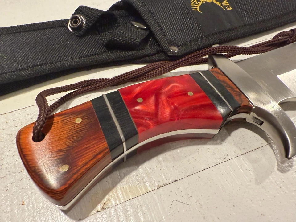 Nuevo Cuchillo Elk Ridge y Funda de Nylon, ER-253 440 Acero Inoxidable, 16"L Foto 4 de 4