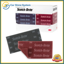 3M Scotch-Brite PRO Hand Pads, Very & Ultra Fine grade 2x 115x230mm Red Grey Pad