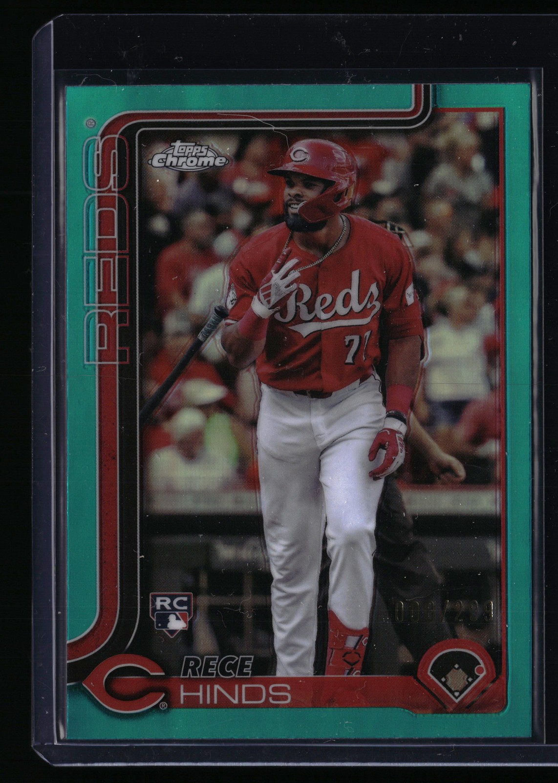2025 Topps Chrome #253 Rece Hinds Teal Refractors #/299