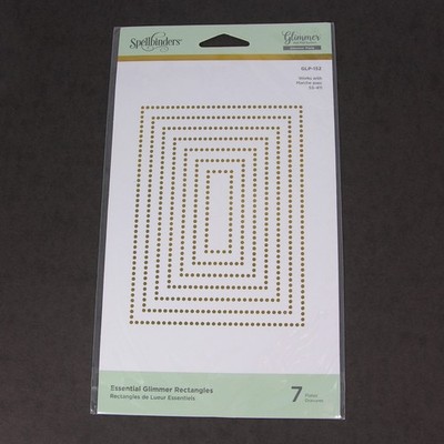 Spellbinders Glimmer Hot Foil System Word Plate ESSENTIAL GLIMMER RECTANGLES