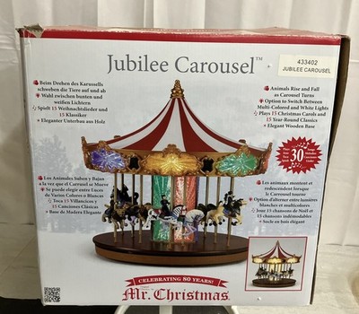Mr Christmas Jubilee Carousel Animated Musical 30 Songs Original Box Illuminated