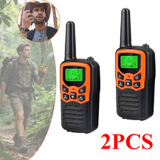 Long Range 100 mile Walkie Talkie Two Way Radio Charge Headset Waterproof 2 PACK