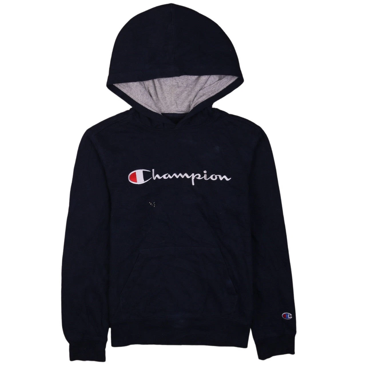 Champion Women's Navy Pullover Hoodie L - Logo, Cotton Blend