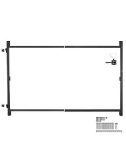 VEVOR Gate Building Kit Fits 40 to 72in Wide Openings 4 to 5 ft High Fence Black