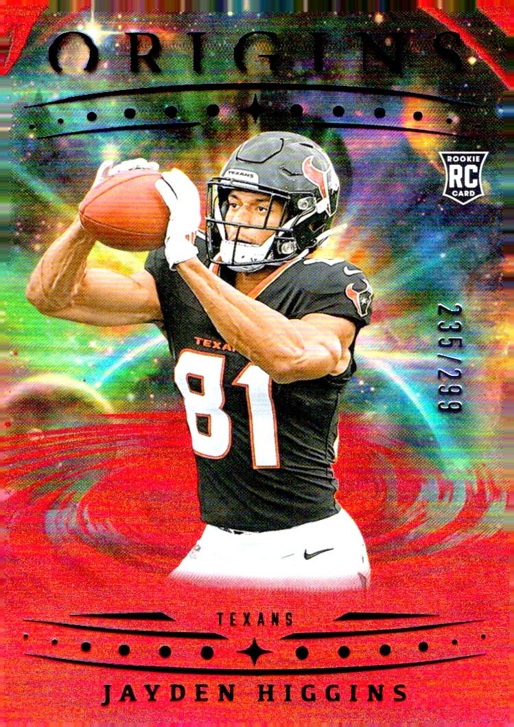 2025 Panini Origins #132 Jayden Higgins Holo Red #/299