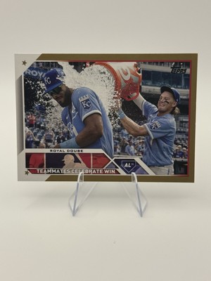 Teammates Celebrate Win /2023 Topps Series Two Gold Parallel Bobby Witt Jr!