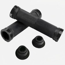 Ergonomic Rubber Bicycle Handlebar MTB Mountain Bike Grips Cycling Lock -On Ends