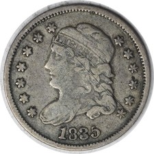 1835 Bust Silver Half Dime VF Uncertified #247