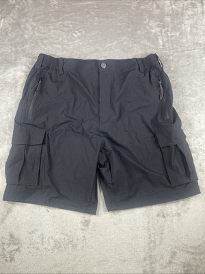 BaLeaf Cargo Shorts Mens XL Black UPF 50+ Elastic Waist Pockets Outdoor NWT