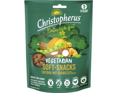 Hundesnack Christopherus Tapioka mit Kürbis 125 g vegetarisch, getreidefrei, wen