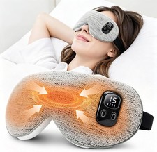Lightweight Heated Eye Mask - Stylish Grey, Perfect for Sleep