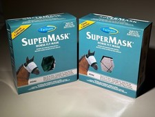 Farnam SuperMask Horse Fly Mask Foal Pony 2-Pack Hunter Green / Gray NIB Classic