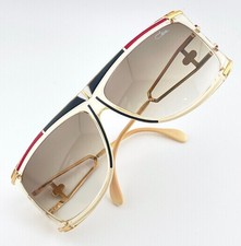 Vintage CAZAL 866 Col 646 Trasparente Rosso Nero W.Germany Rara Sole 1980s