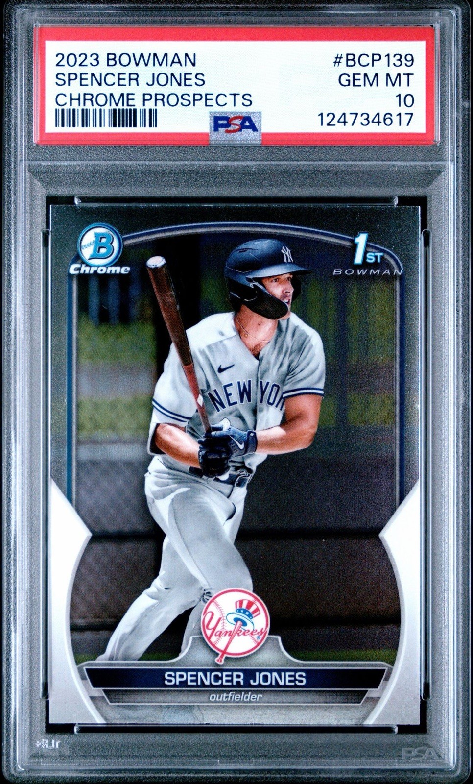 2023 Bowman - Chrome Prospects Spencer Jones #BCP-139 (RC) 1st PSA 10 YANKEES