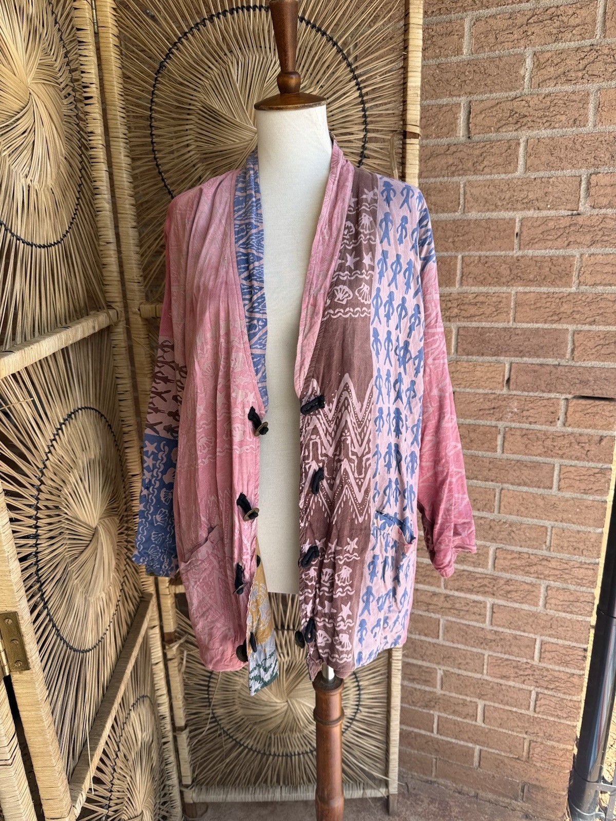 Reversible Jacket OS Patchwork Lagenlook Art to W… - image 7