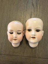 Lot Of 2 Vintage Armand Marseille Bisque Doll Head 390 READ DESC