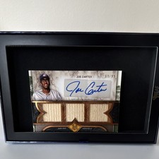 Topps Museum Collection Joe Carter Triple Relic Autograph /99 Blue Jays