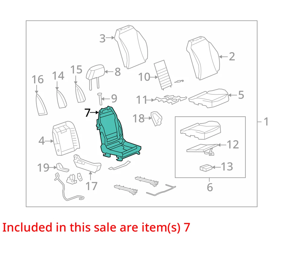 Cuadro Saturn Aura 2007 ASM P/ASIENTO 25802039 - NUEVO FABRICANTE DE EQUIPOS ORIGINALES 25802039 Foto 2 de 3