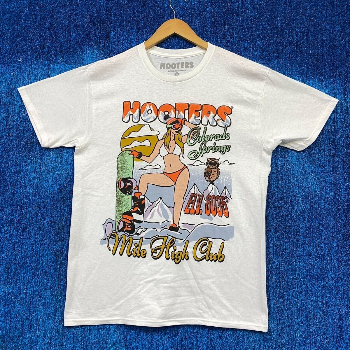 Vtg style Hooters Racing short sleeve classic white color shirt reprint KV36710