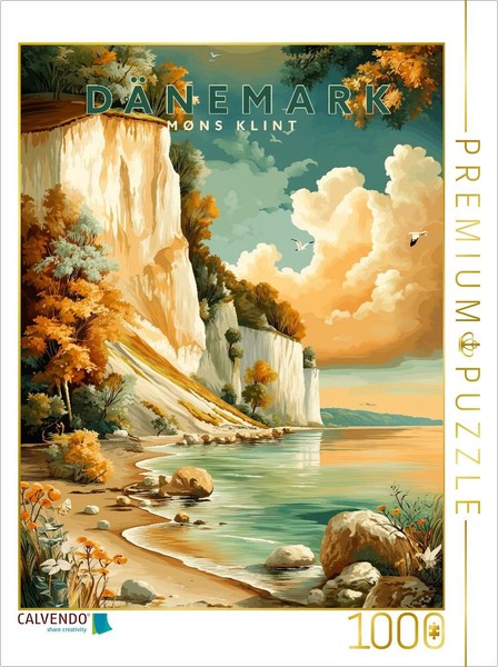 Calvendo Puzzle The Chalk Cliffs Of MøNs Klint | 1000 Pieces, Finished Size 25.2-image