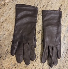 Vintage Women's Size L/ XL Faux Leather Vinyl Formal 11" Long Gloves Lined